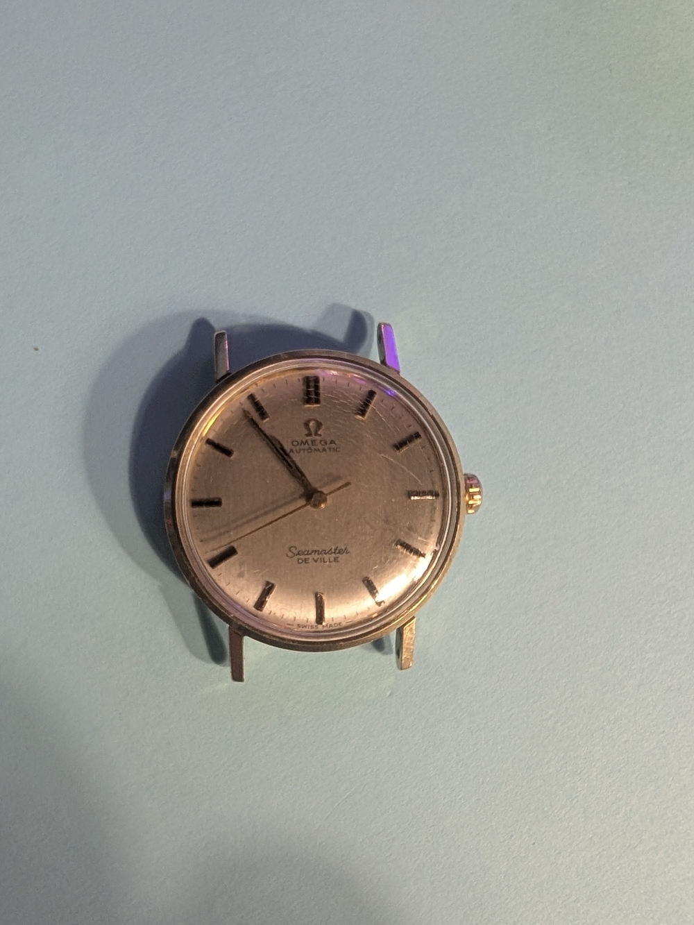Omega Seamaster Deville Watch with Gold Accents (14k Gold) On 1/20 10k Bracelet
